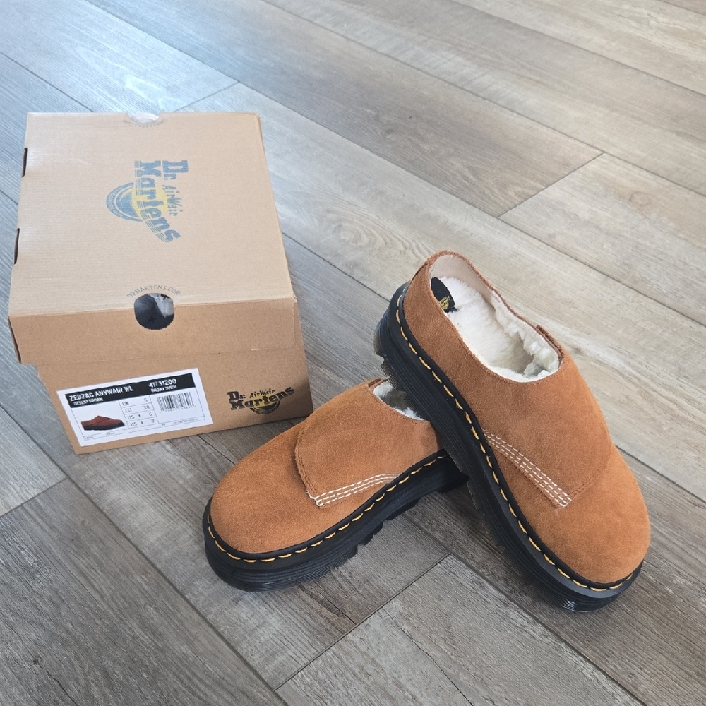 Dr. Martens Warm Lined Suede Mules Unisex